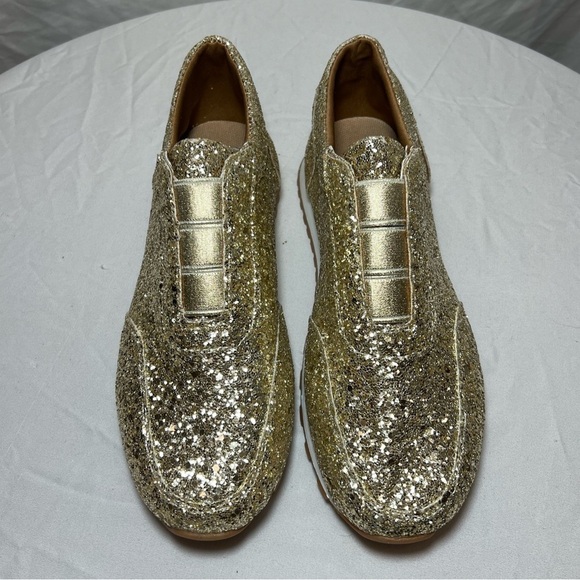 Gold Glitter Tennis Shoes/Sneakers - NWOT - Picture 3 of 10